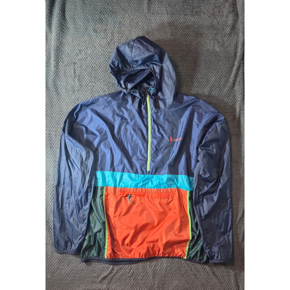 Cotopaxi Teca Half-Zip Windbreaker Mens XL Navy Orange Colorblock Jacket